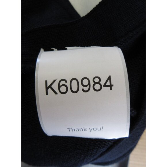 VINTAGE DKNY Sweater Medium Wool Navy Cardigan Tunic Button Up 90s * - Picture 9 of 9